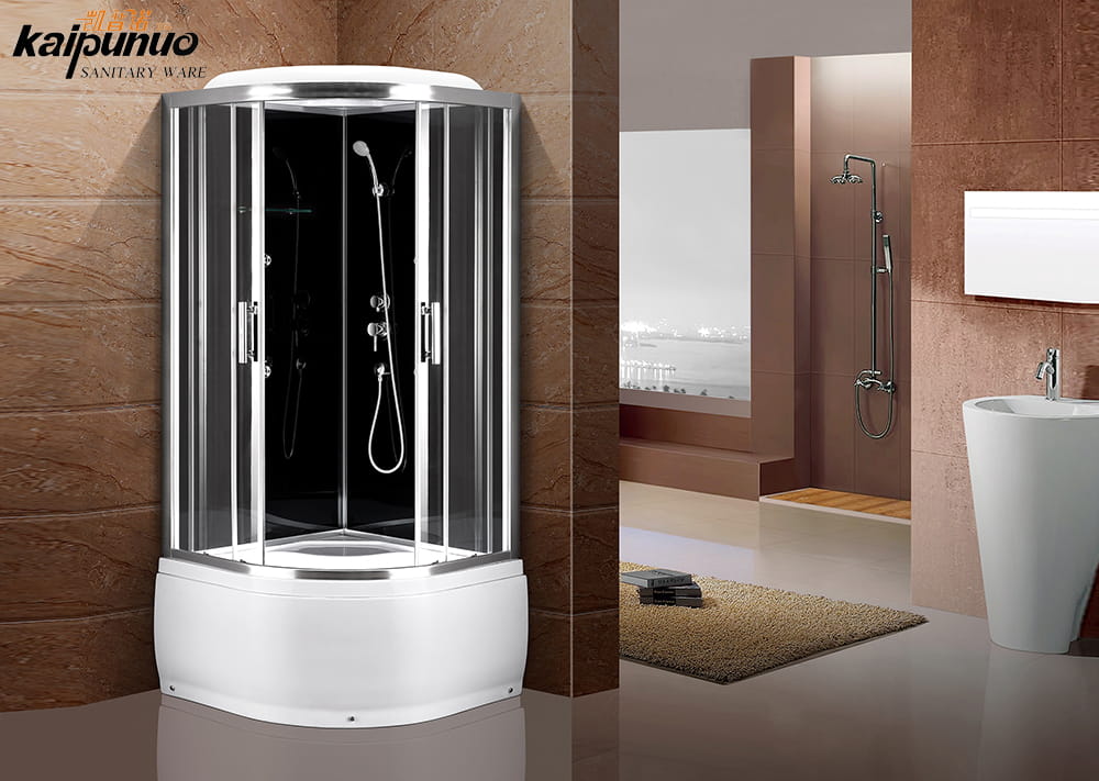 Moderné rohové hliníkové profily Sklenená sprcha do kúpeľne
