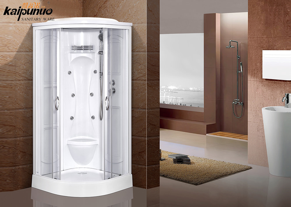 Kúpacia sprcha s nádherným čistým bielym zadným panelom