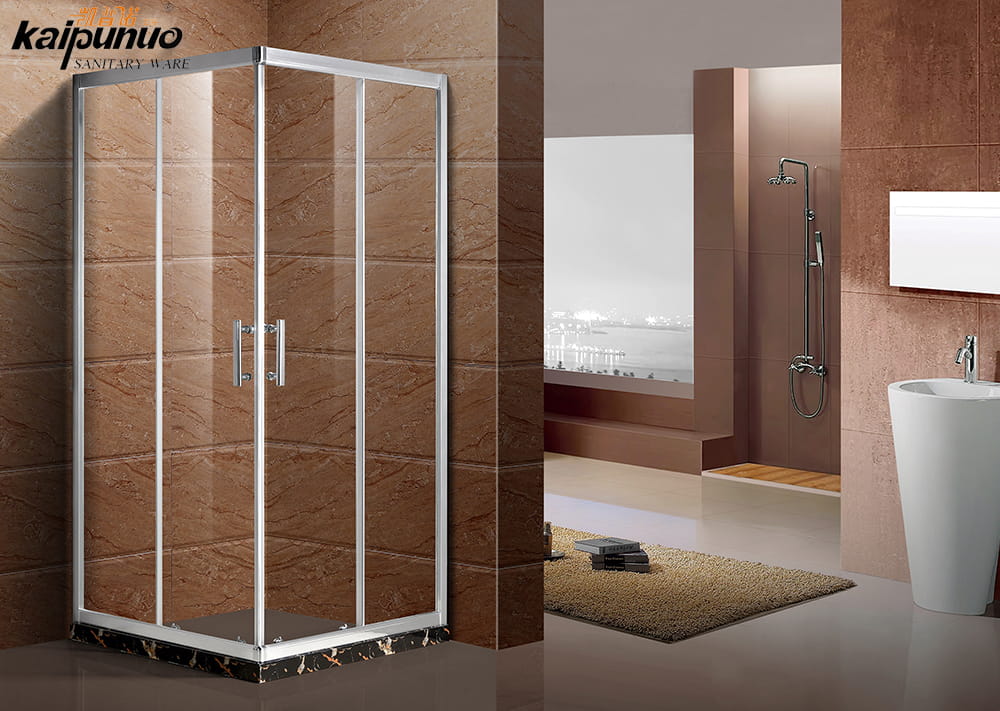 Predávame za horúcich európskych dobrých profilov zarámované posuvné sklenené sprchové dvere s rukoväťou